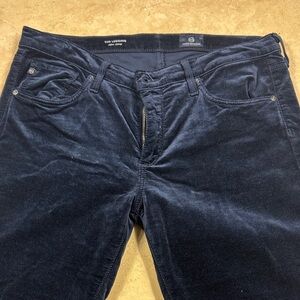 Ag Adriano Goldschmied Woman’s Navy Corduroy Slim Jeans